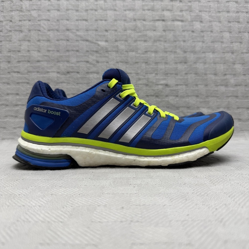 Adidas Adistar Boost Shoes Mens Size‎ 9 Blue Low Top Running Sneakers Q33723
